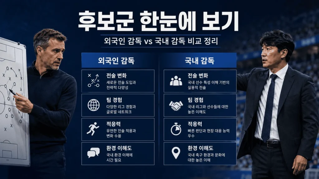대한민국 축구 감독 후보, 선임 전 꼭 확인해야 할 핵심 기준 1 대한민국축구감독후보